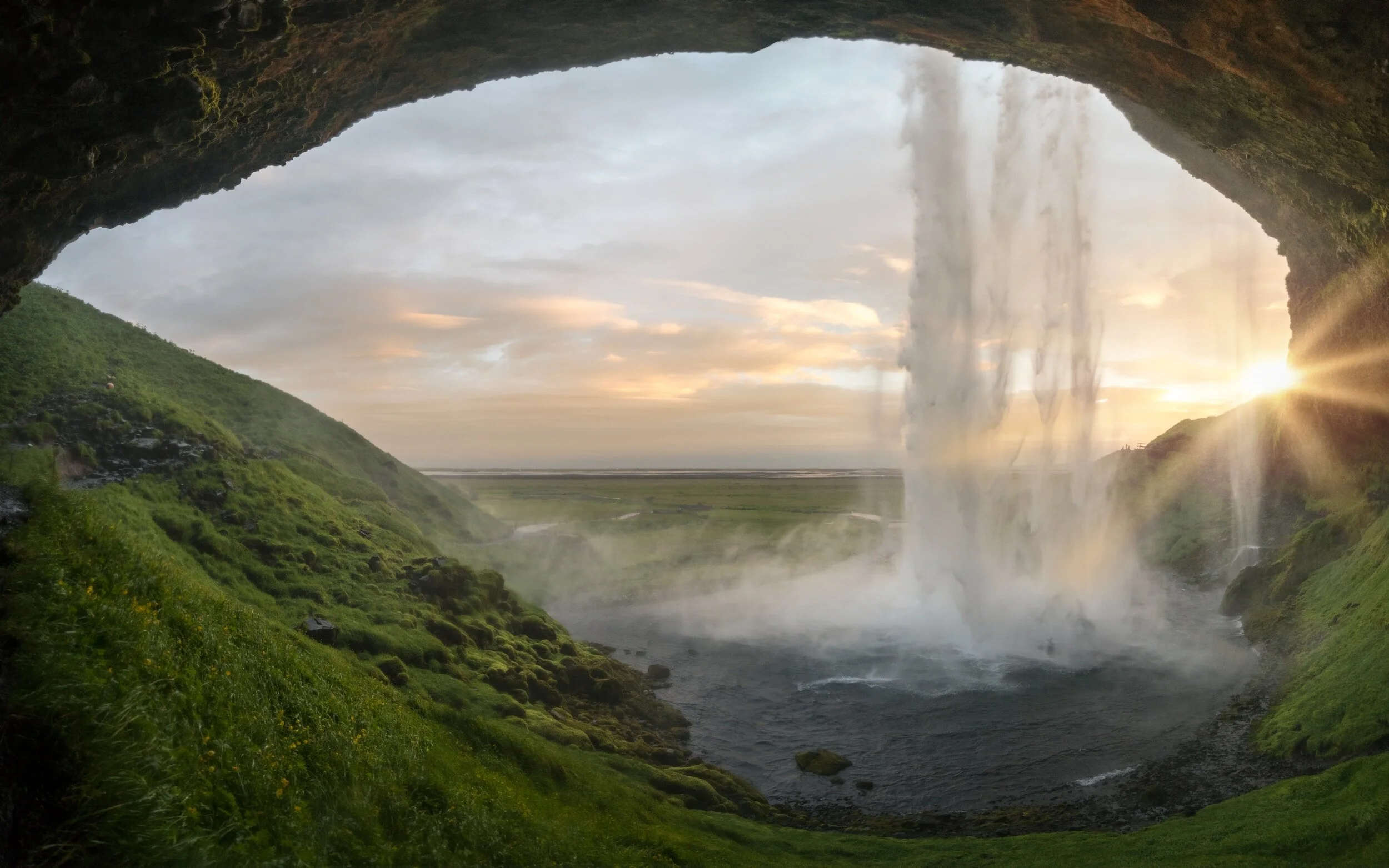 Waterfall Sunset